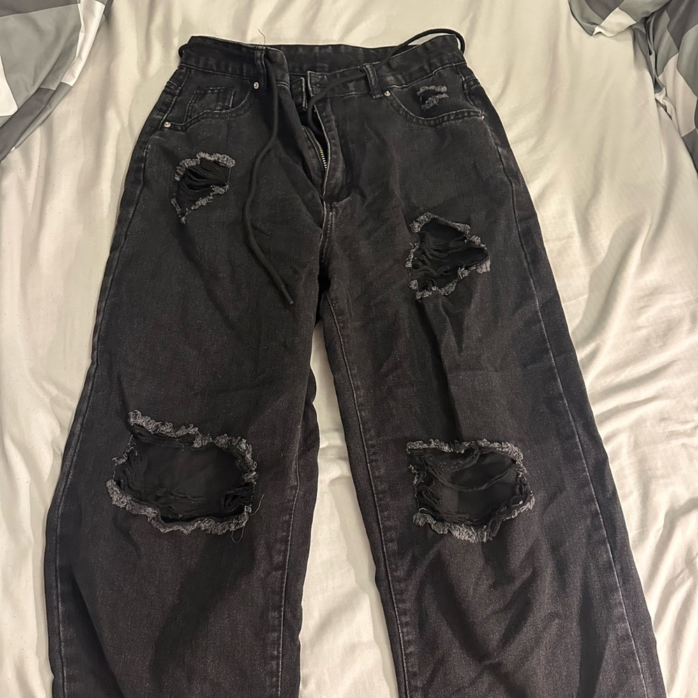 SHEIN Black Denim Pants